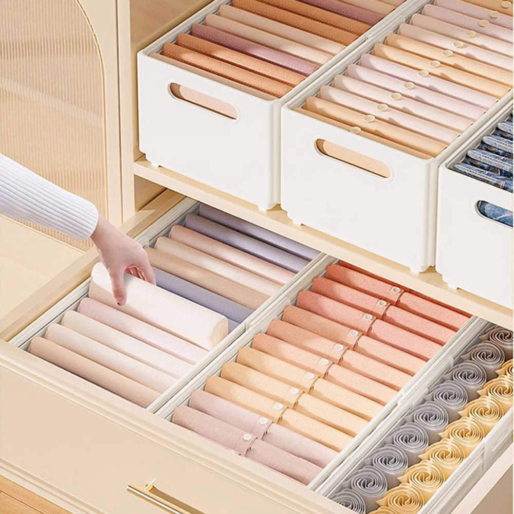 옷장정리함 다용도정리함 옷정리 보관함 길이조절 수납함 펜트리 트레이 소형