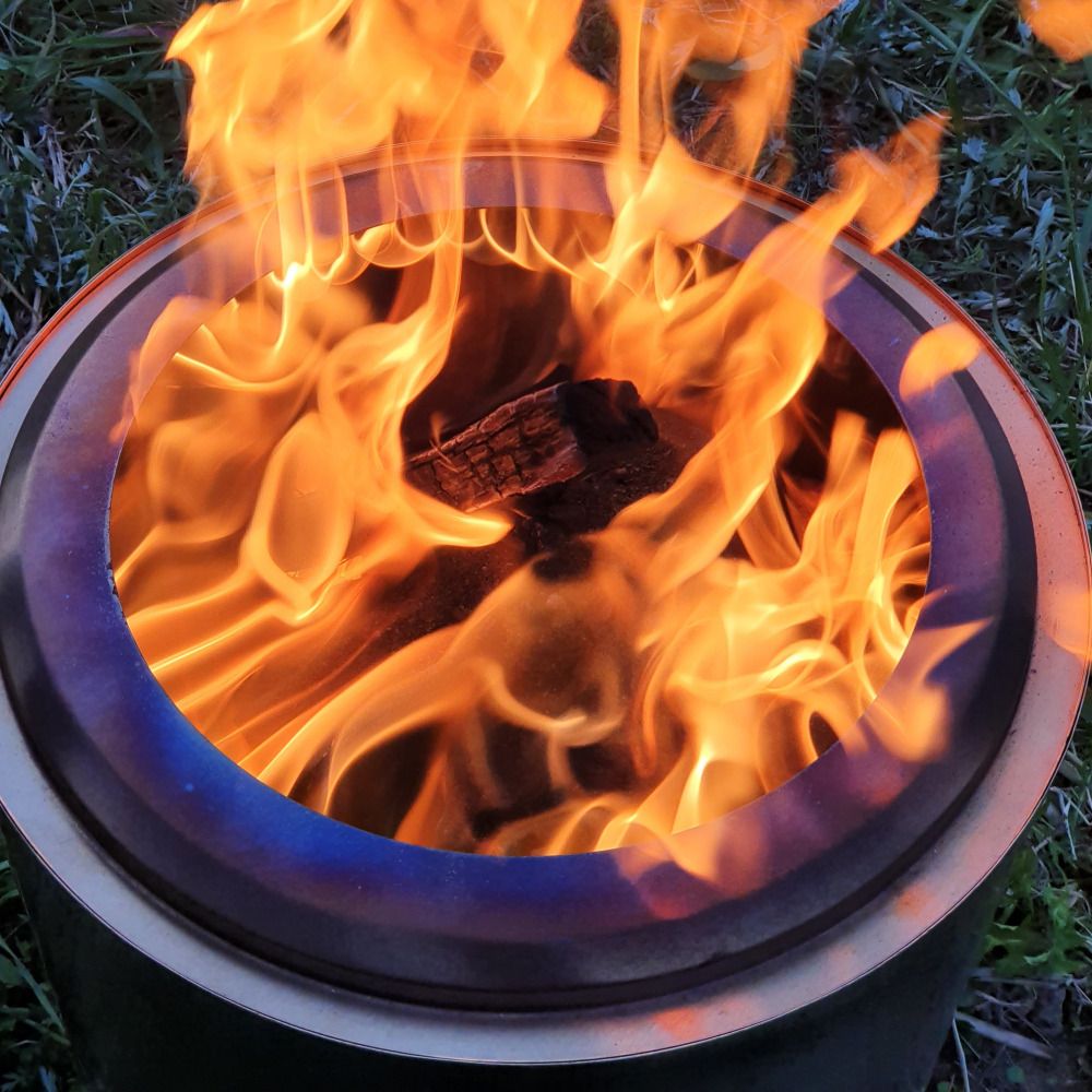 우주캠핑 우드스토브 38 이중연소 캠핑화로대 불멍화로대