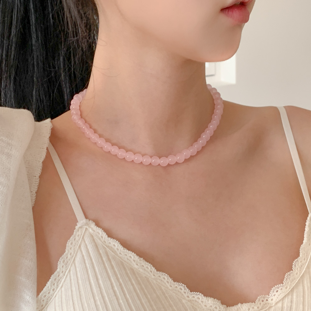 [❤당일출고❤구슬목걸이/23종] 라운드 레드 블랙 구슬  비드 원석 목걸이 모음 *2개이상 구매시 할인 상세 이미지 164