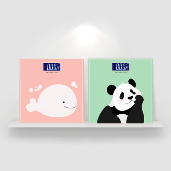 노바리빙 LCD 캐릭터 체중계 고래 판다 동물 유아용 귀여운 몸무게