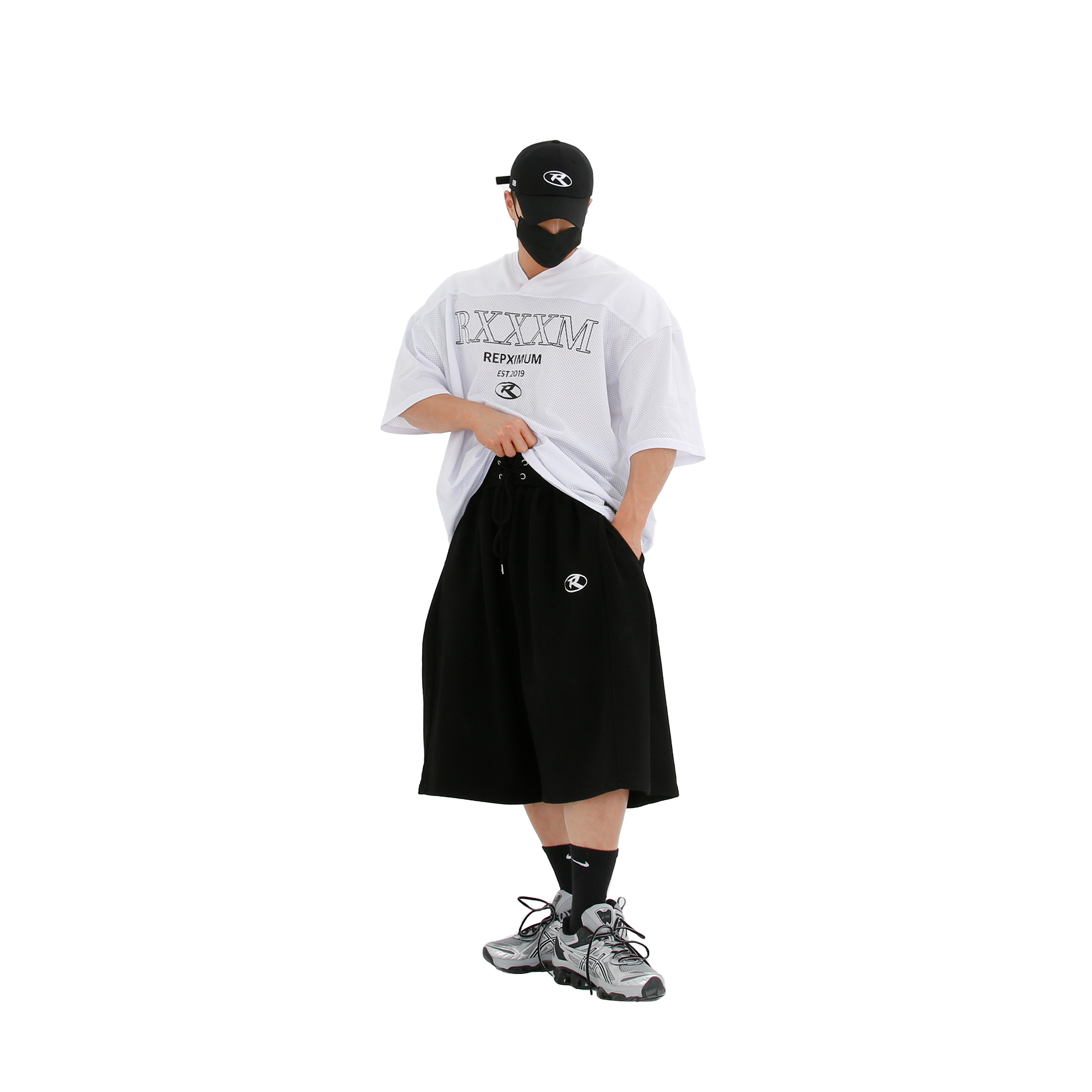 렙시멈 짐웨어, 복서밴딩 슈퍼 와이드 롱 버뮤다 팬츠 (3Colors) - 상세 이미지 4