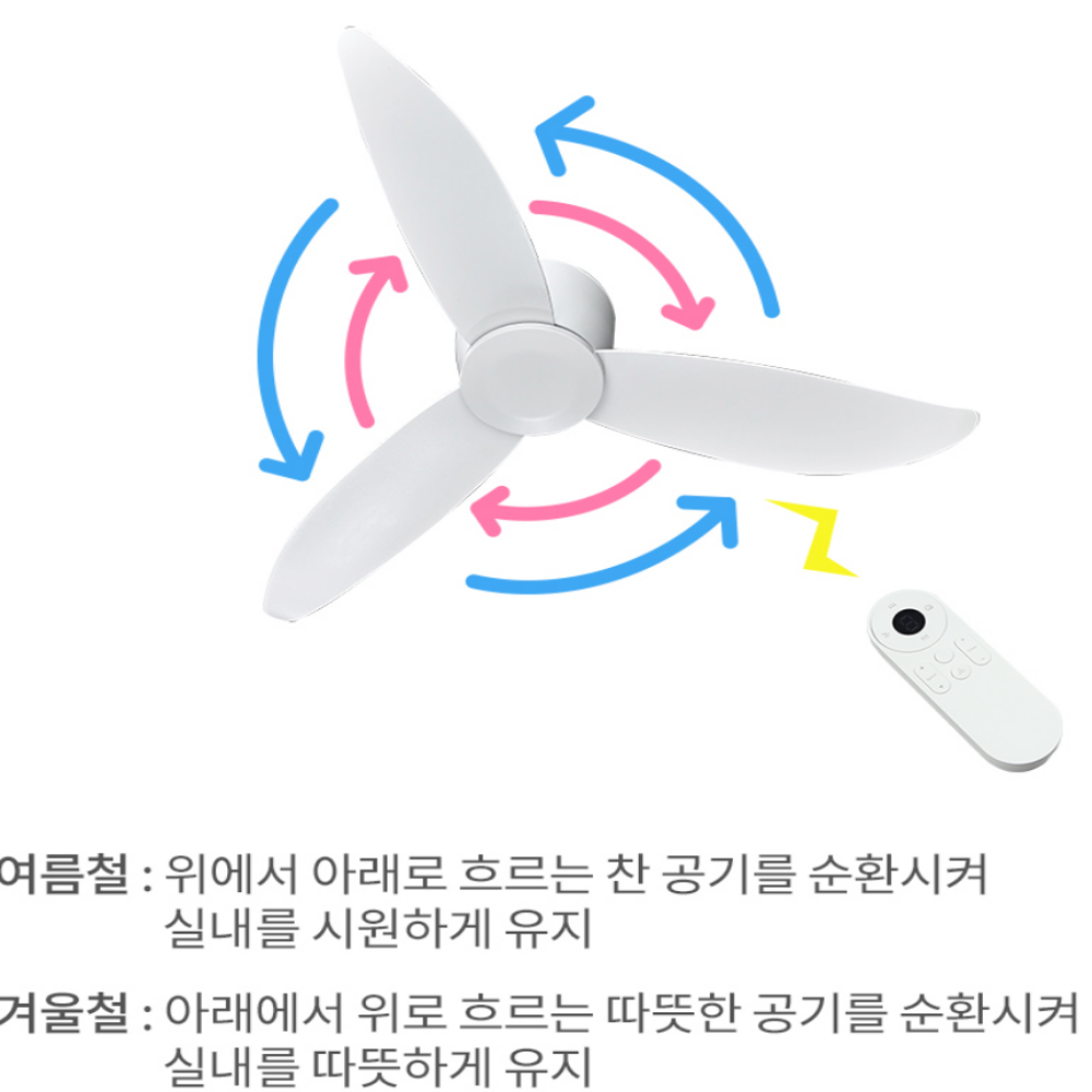거실실링팬 52인치 우드 대형 천장 안방 실링팬 - 상세 이미지 4