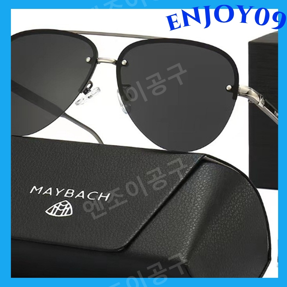 마이바흐 로고 선글라스 라운드 편광 운전 안경 - 메인 이미지