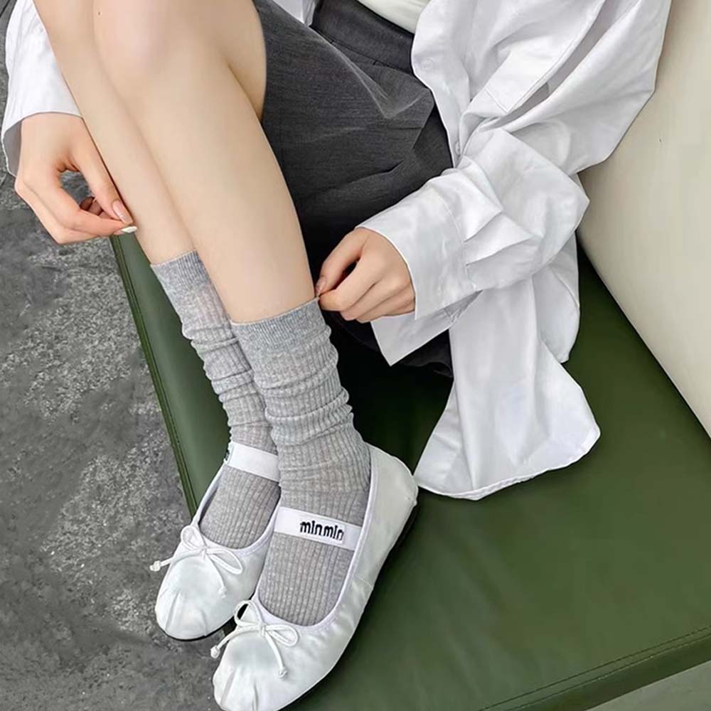 루즈벨 얇은 면 시스루양말 무압박 골지 무봉제 롱 루즈삭스 긴목 레이스 스타킹 여름양말