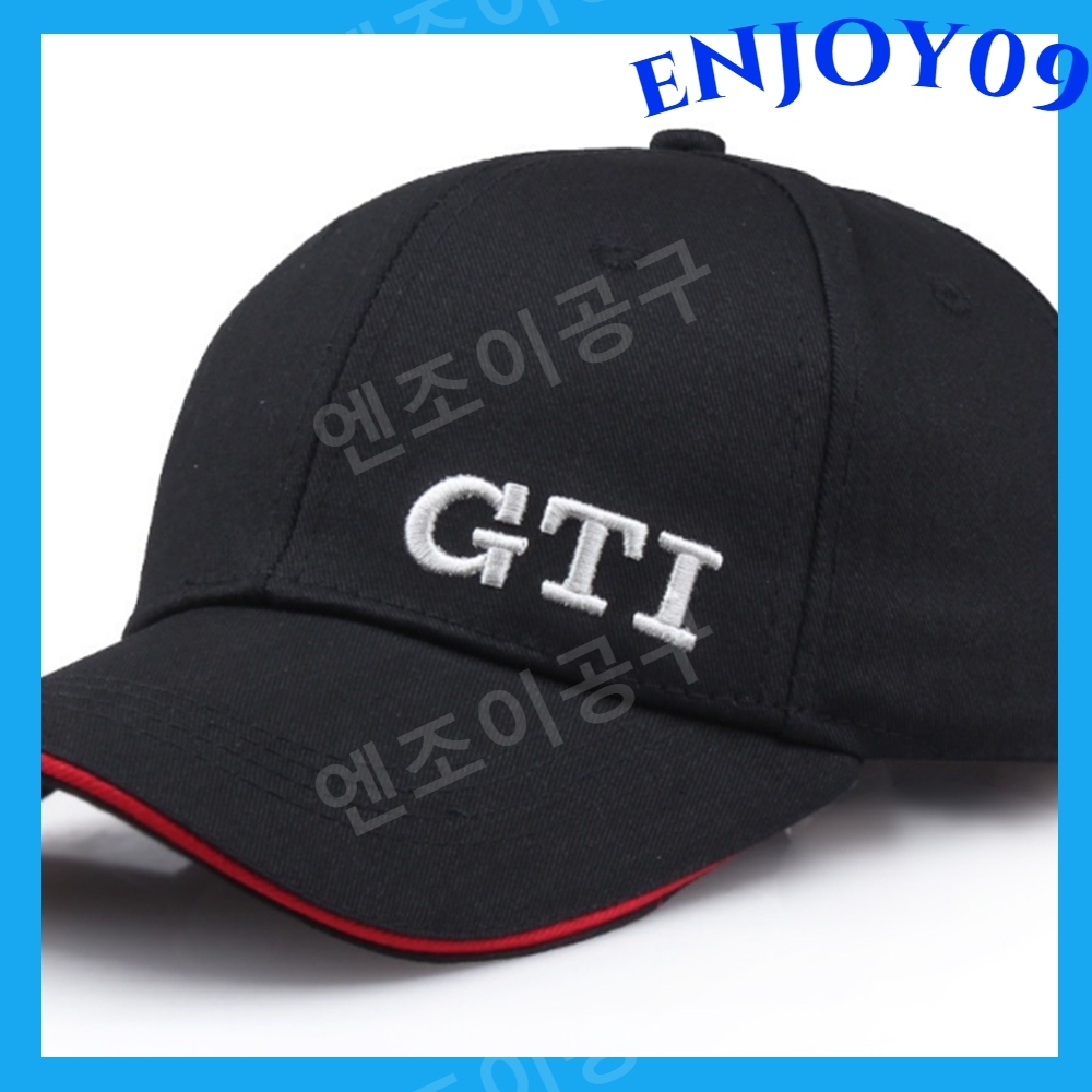 골프 GTI 야구 모자 캐주얼 스포츠카 자외선 차단 배색 볼캡 - 메인 이미지