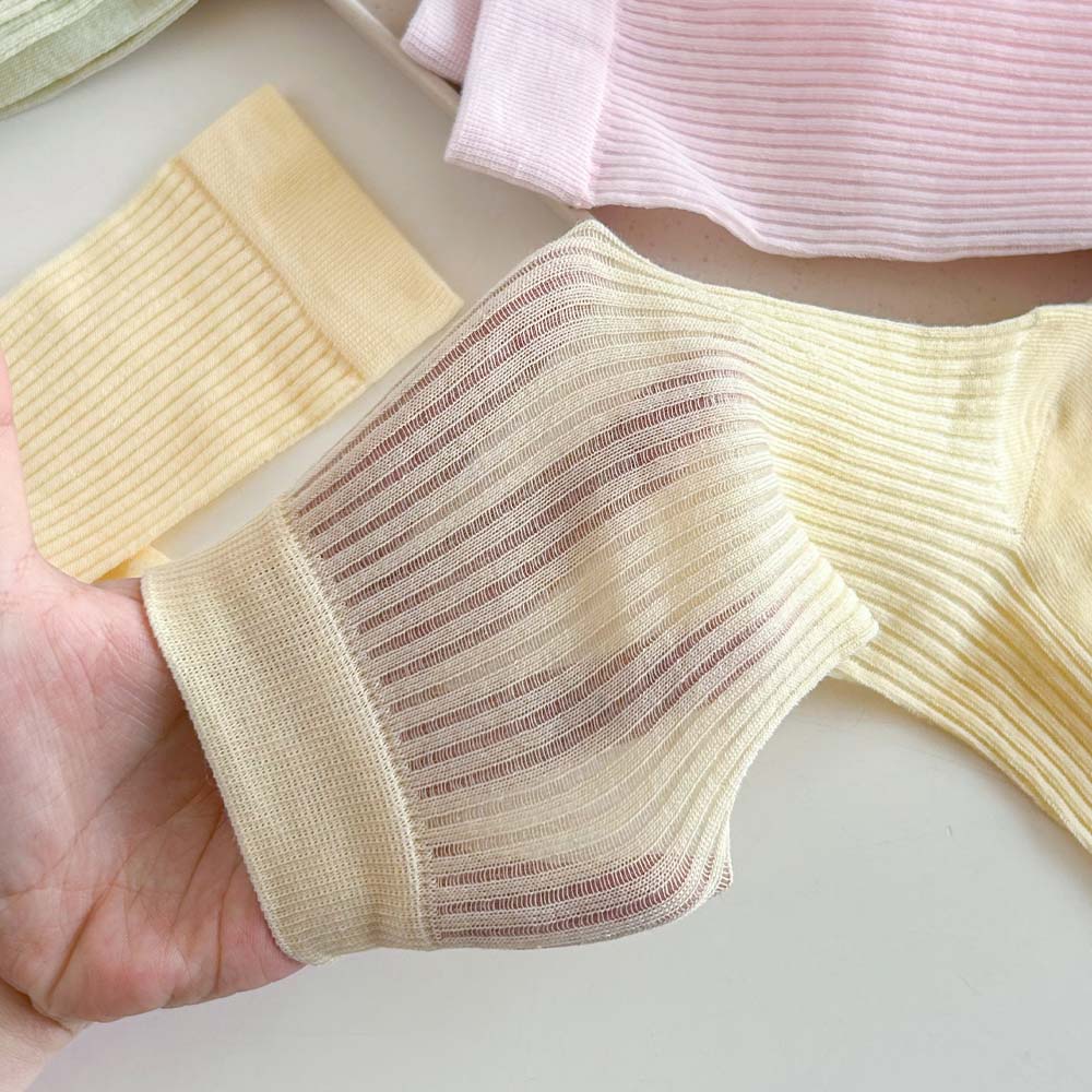 루즈벨 얇은 면 시스루양말 무압박 골지 무봉제 롱 루즈삭스 긴목 레이스 스타킹 여름양말