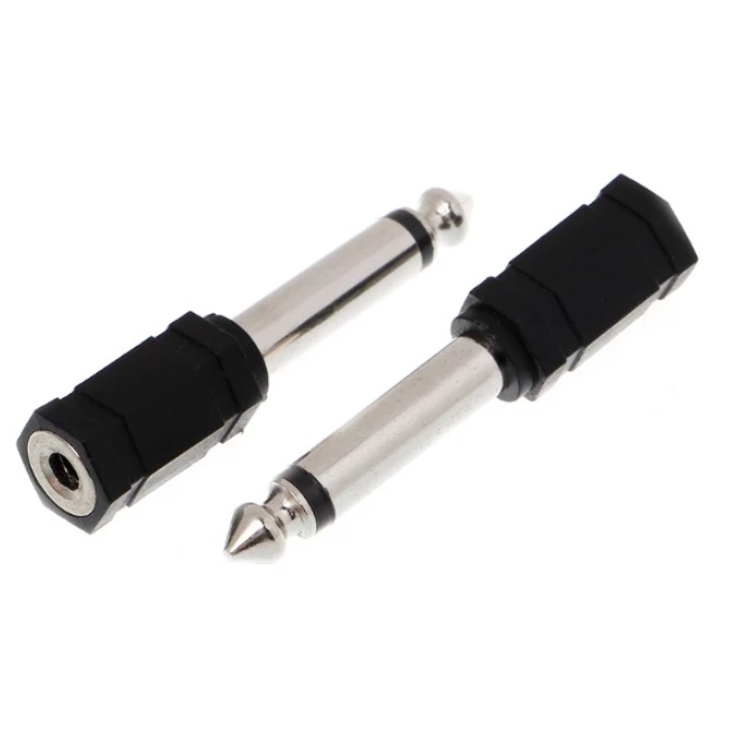 3.5mm F 6.3mm M 무선 마이크 수신기 단자 변환잭 젠더