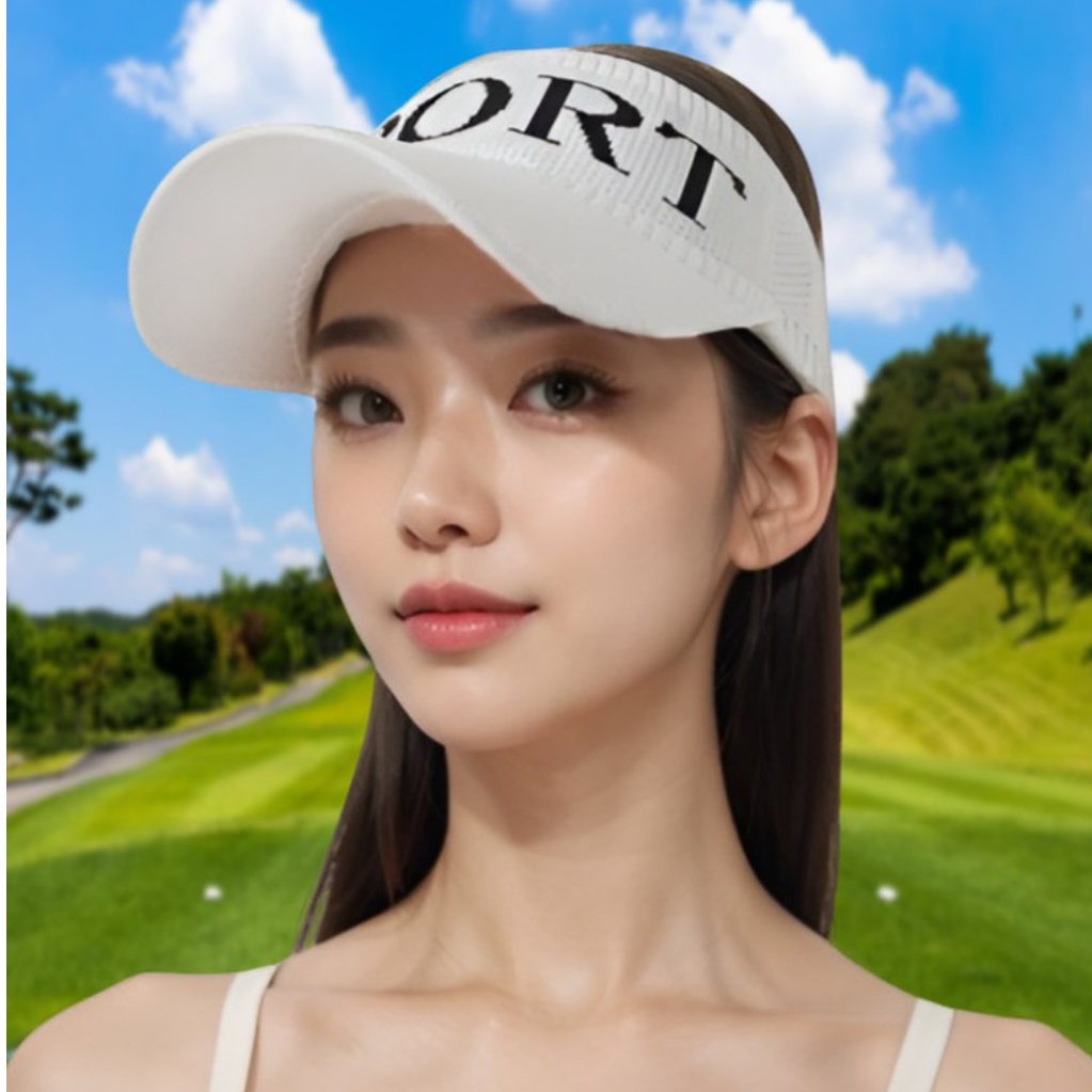여자 골프용 썬캡 여성 여름 골프 모자 골프 선캡 모자 - 상품 이미지