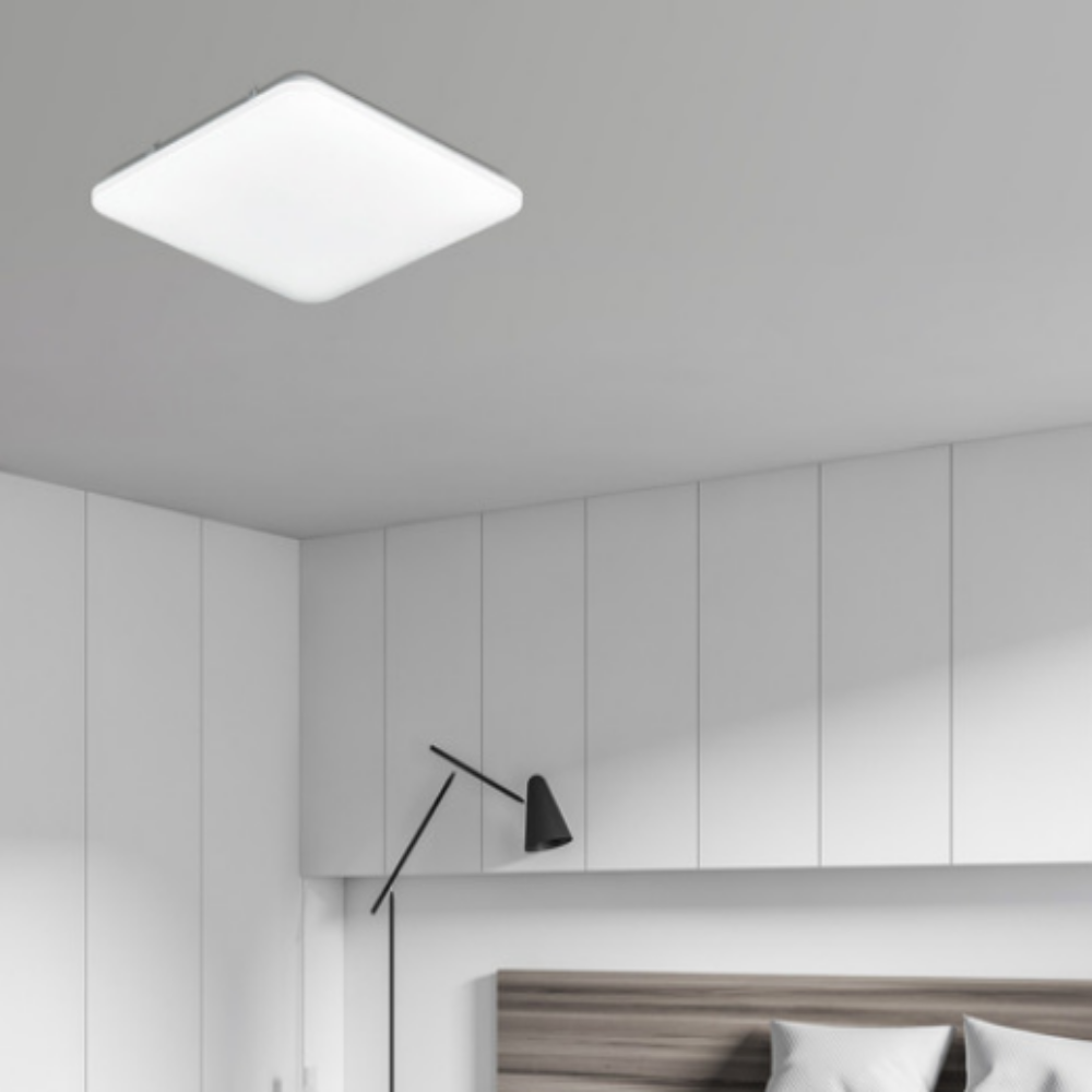 무료+당일발송/KC인증 리모컨 방등 국산 LED 사각 안방등 전등 75W, 전구색주백색주광색 - 상세 이미지 3