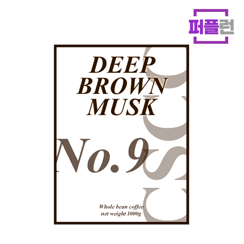 No9 딥브라운 커피 원두 홀빈 1kg x 5개 - 상품 이미지