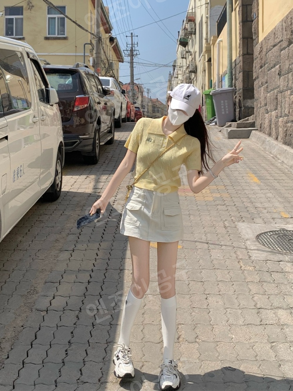 히어로는 아닙니다만 5회 천우희 도다해 반팔 니트 카라넥 하이틴 의상 옷 패션 - 상세 이미지 3