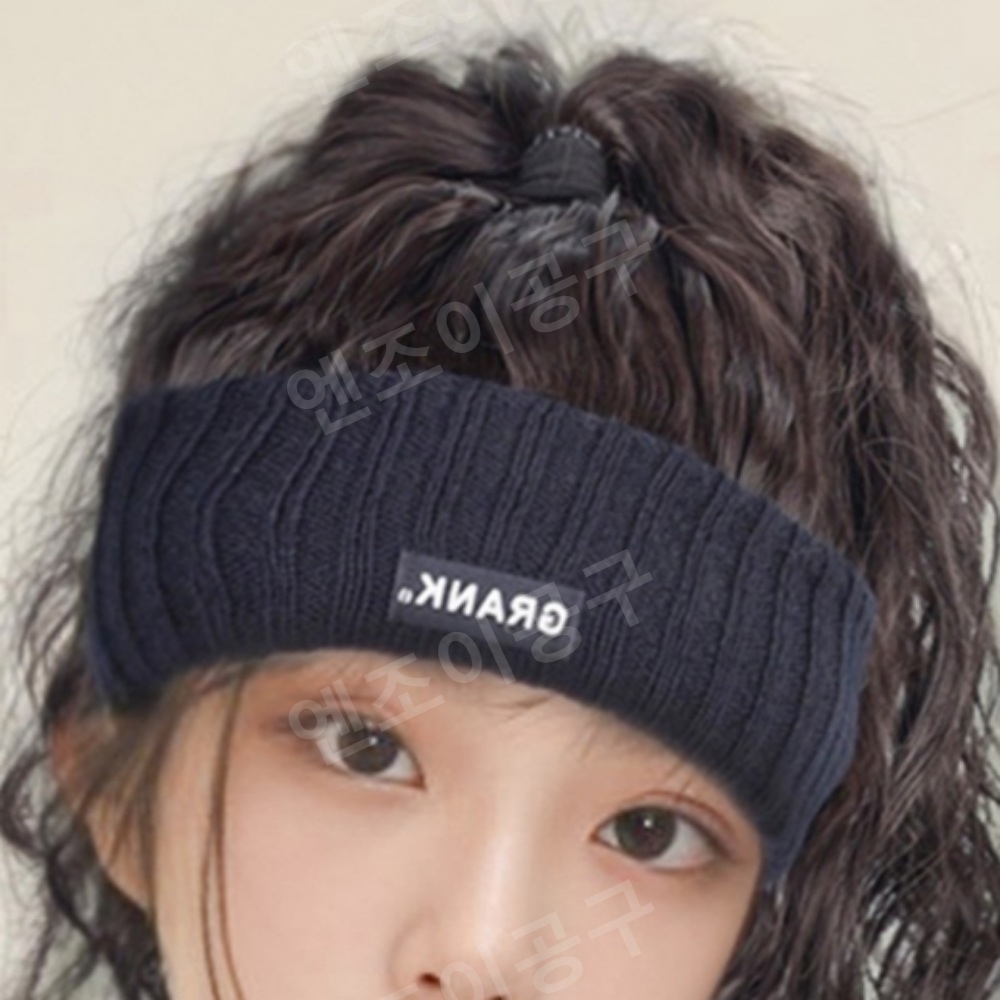 머리띠 모자 가발 여성 올림머리 포니테일 짧은 웨이브 뒷머리가발 - 상품 이미지