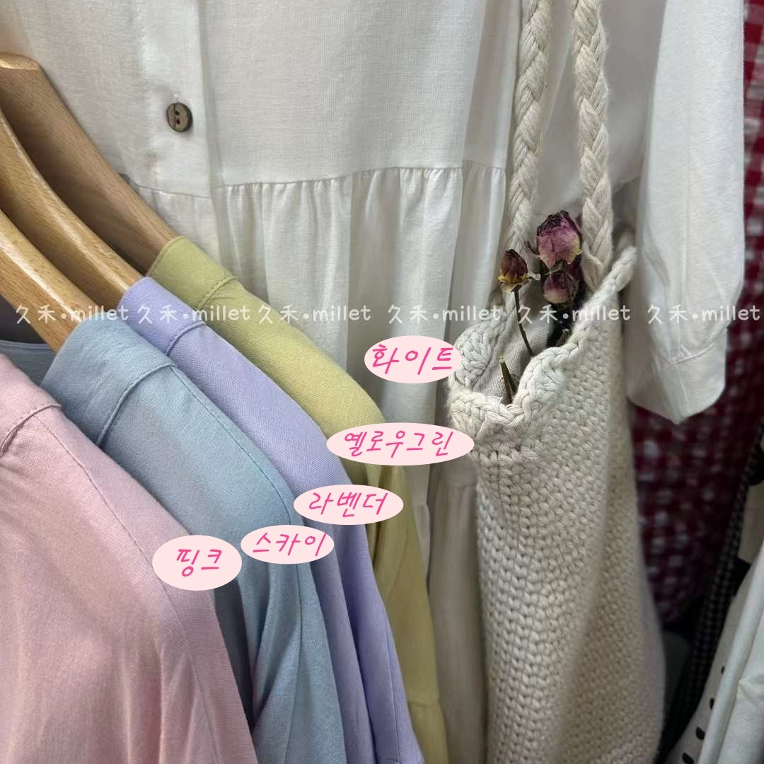 오버핏블라우스 핀턱 여름프릴블라우스 미시옷 77사이즈 - 상세 이미지 5