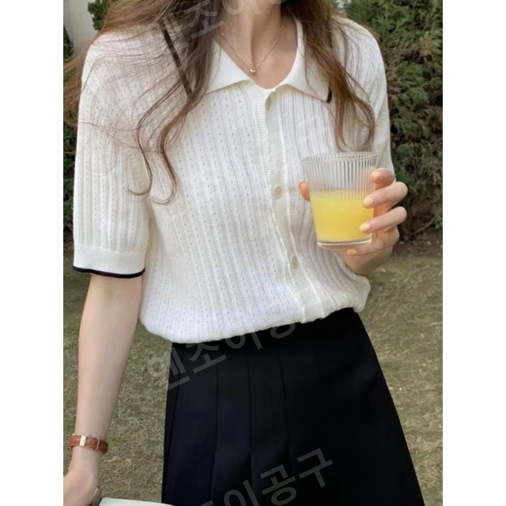 히어로는 아닙니다만 5회 천우희 도다해 반팔 니트 여름 오피스 의상 옷 패션 - 상세 이미지 3