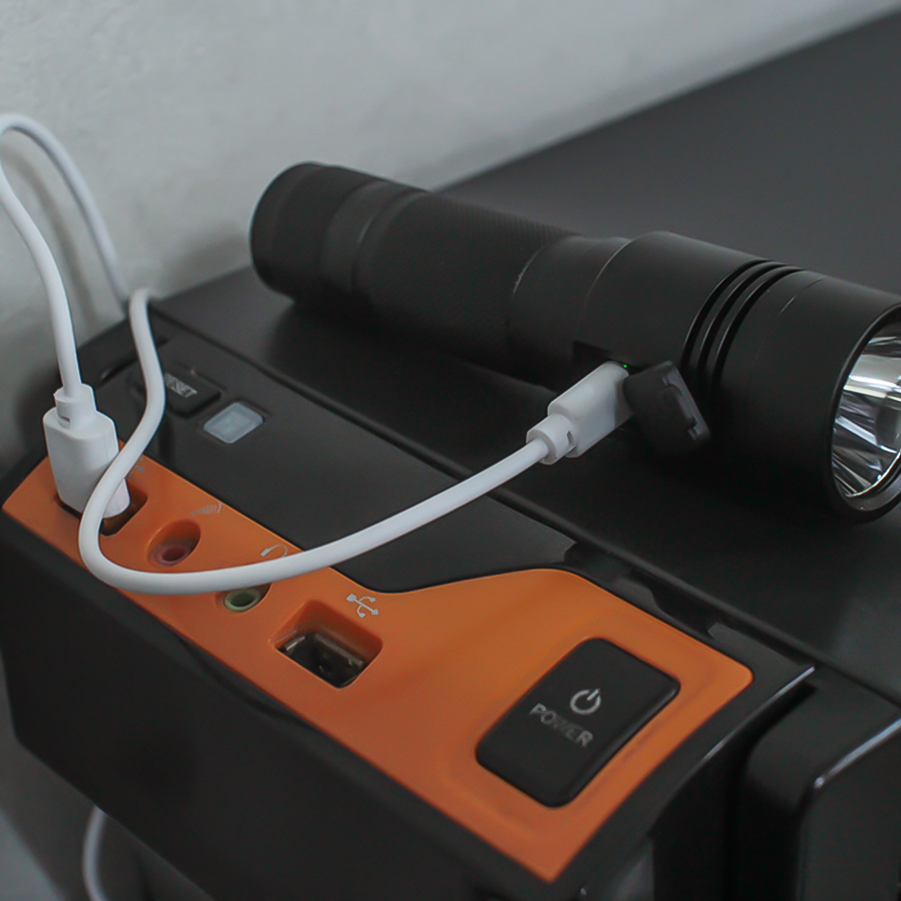 아노 고휘도 LED 손전등 미니 후레쉬 충전식랜턴 듀티X1 세트