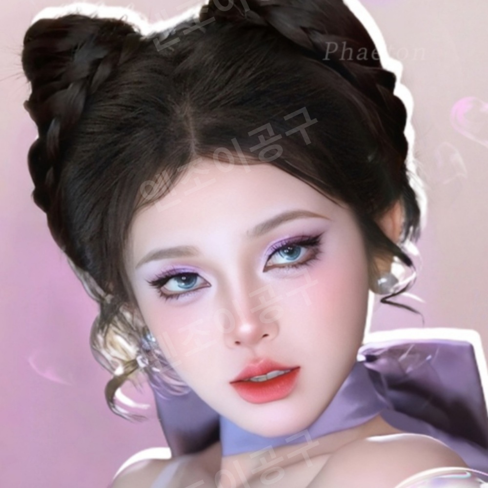 뉴진스 해린 가발 고양이 귀 헤어 피스 이중 번 헤어 밴드 장식 - 상품 이미지