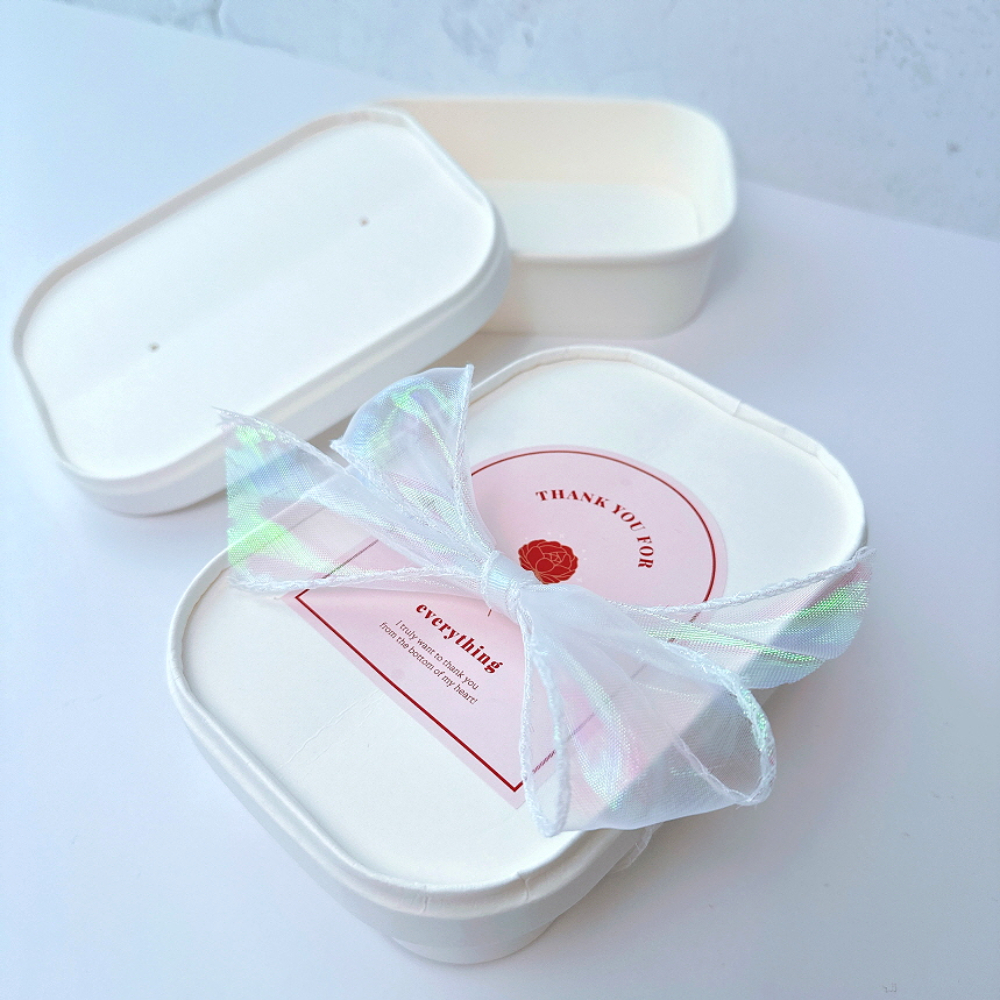 선물 포장 상자 구디백 답례품 디저트 쿠키 떡 화이트 포장 박스 S 제품 이미지