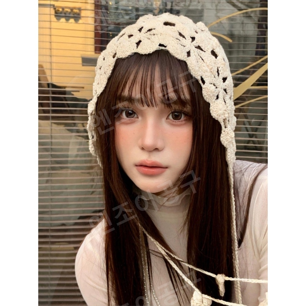 전지적참견시점 현아 뜨게 모자 두건 펀칭 의상 옷 패션 - 상세 이미지 4