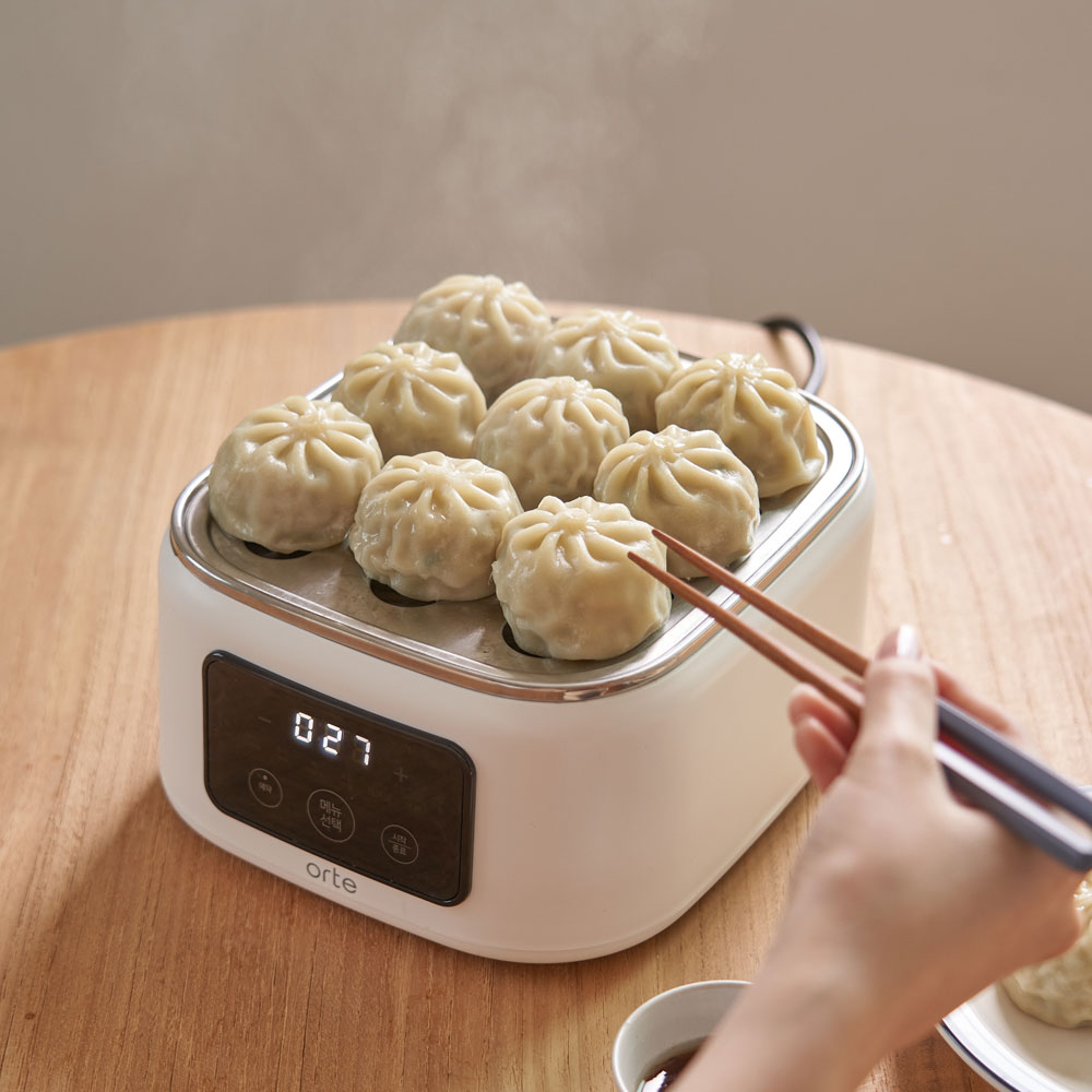 오르테 FULL 스텐 전기 찜기 멀티 쿠커 스팀 계란 달걀삶는기계 고구마