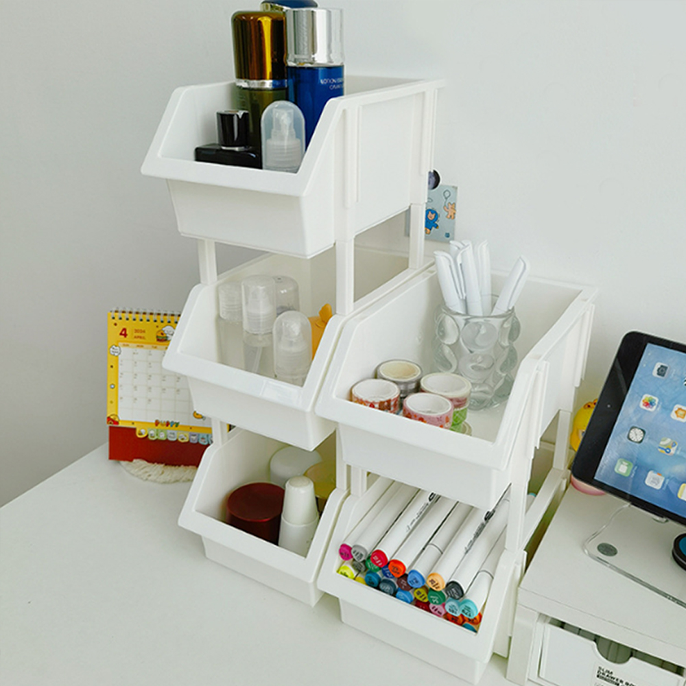 정리 수납 바구니 바스켓 적층 장난감 과자 플라스틱 팬트리 다용도