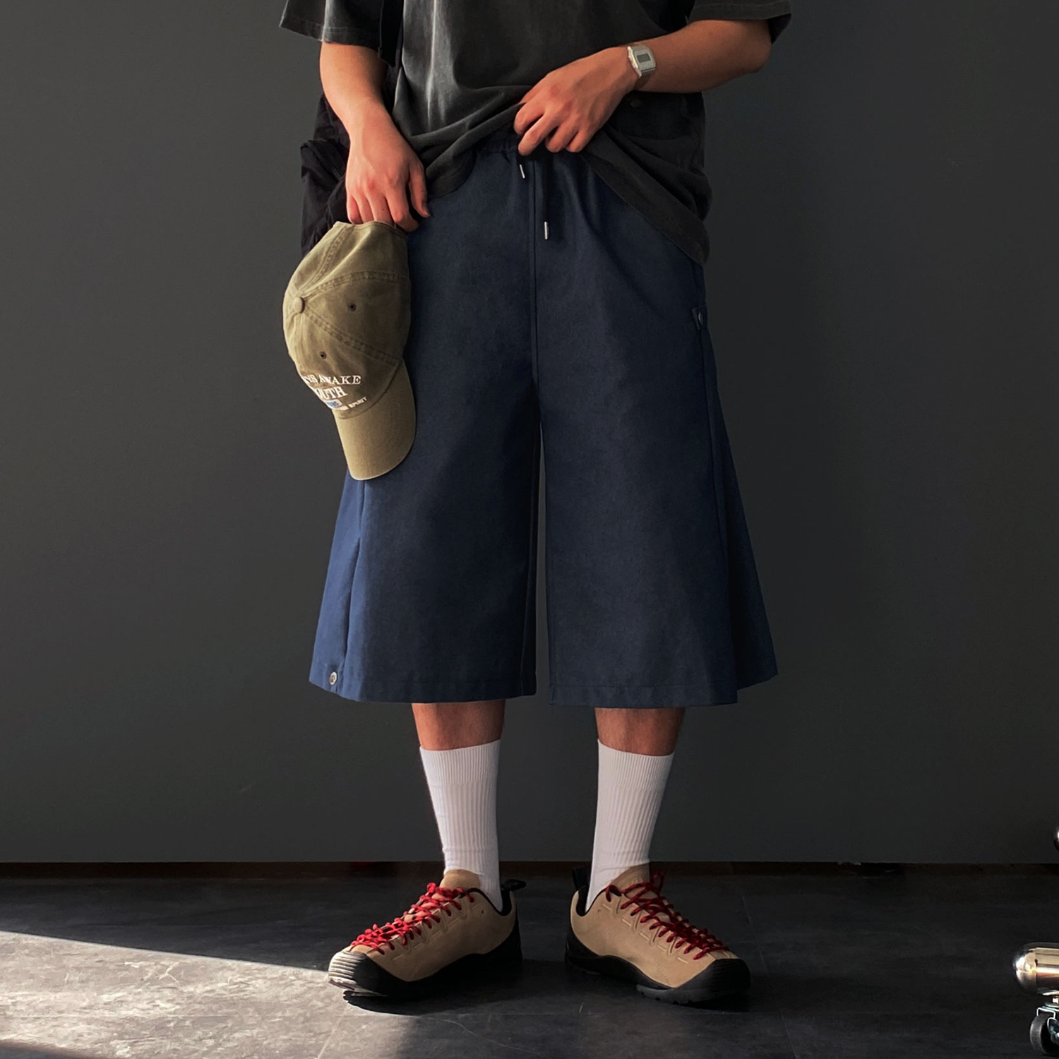 남자버뮤다팬츠 벌룬팬츠 남자와이드반바지 - 상세 이미지 4