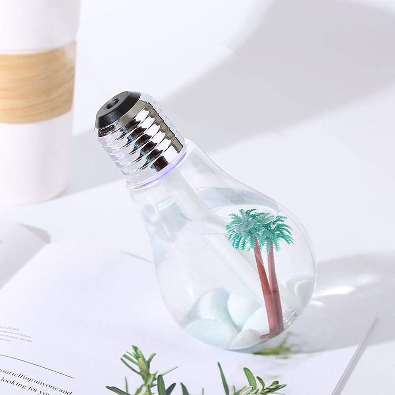 감성 전구 모양 무드등 미니 USB 가습기 감성 LED 데스크테리어 오브제 - 상세 이미지 4
