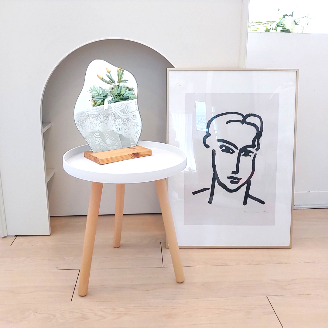 침대 소파 옆 사이드 테이블 이동식 간이 보조 미니 원형 티 거실 협탁 DD087