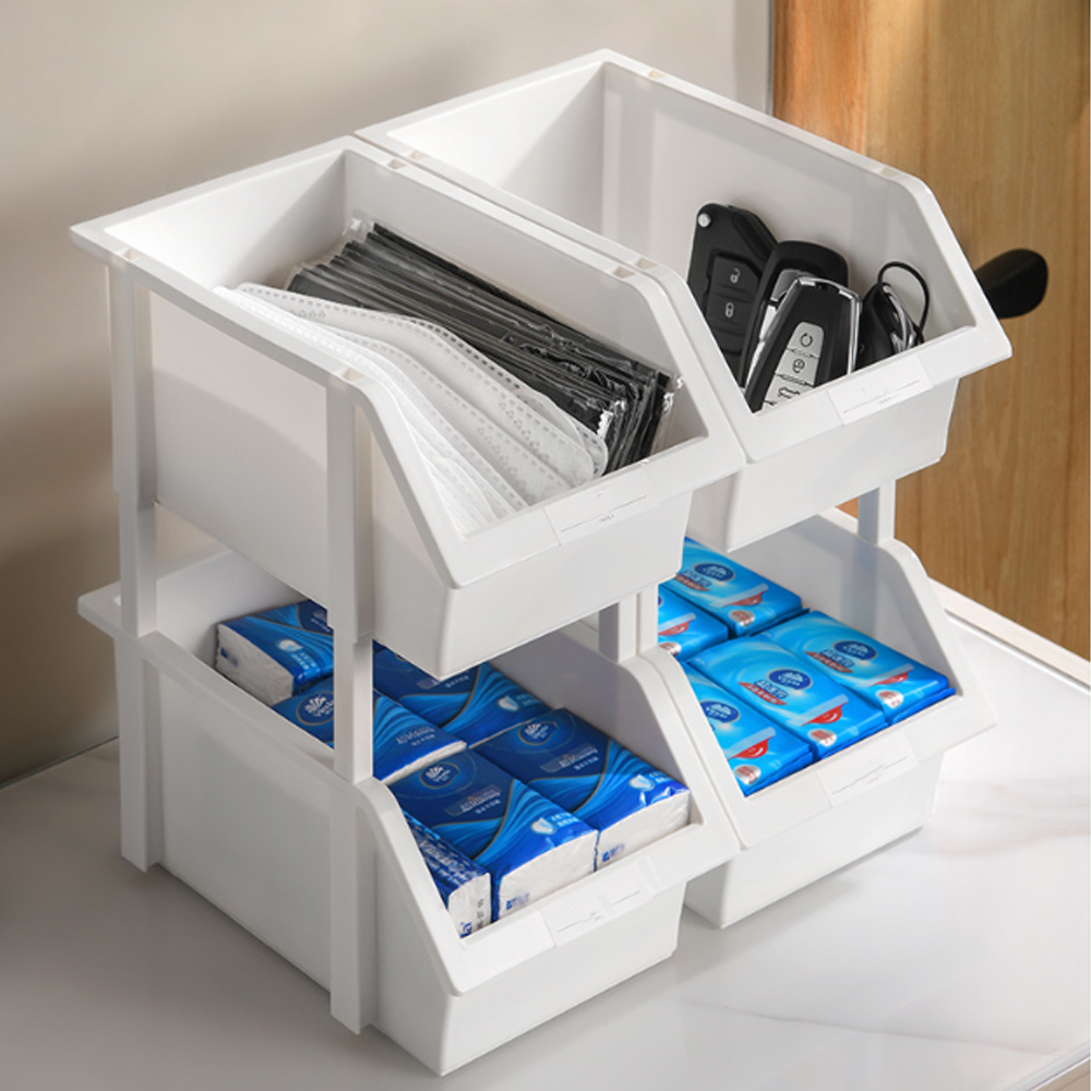 정리 수납 바구니 바스켓 적층 장난감 과자 플라스틱 팬트리 다용도