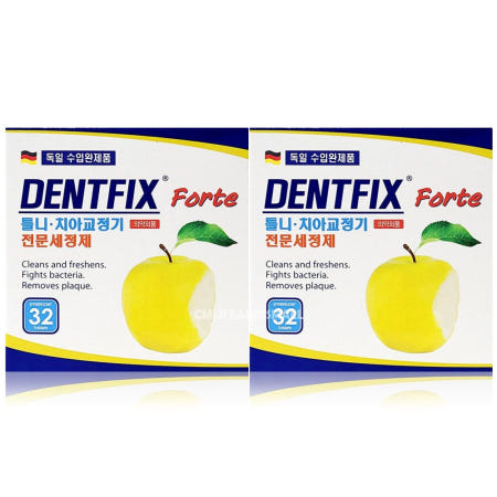 덴트픽스 32정 x 2개/ 틀니세정제 치아교정기 세정제/의치/세정제/교정/유지장치/세척제