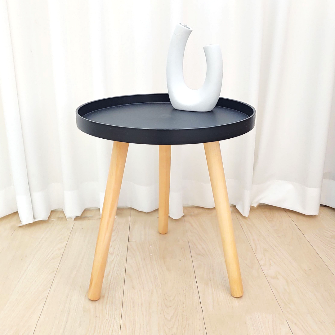 침대 소파 옆 사이드 테이블 이동식 간이 보조 미니 원형 티 거실 협탁 DD087