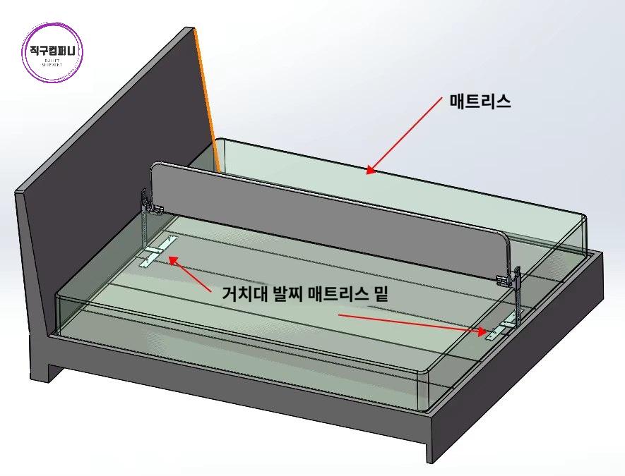 침대 울타리 분리 가드 파티션 사이드 - 상세 이미지 3