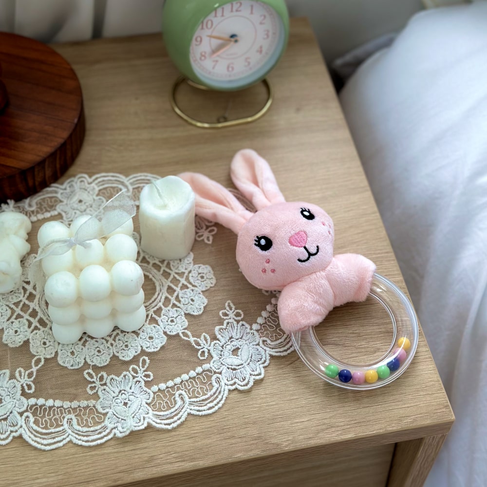 빌랑 토끼 신생아 딸랑이 치발기 장난감 세트 아기 유아 백일 선물 6종 세트