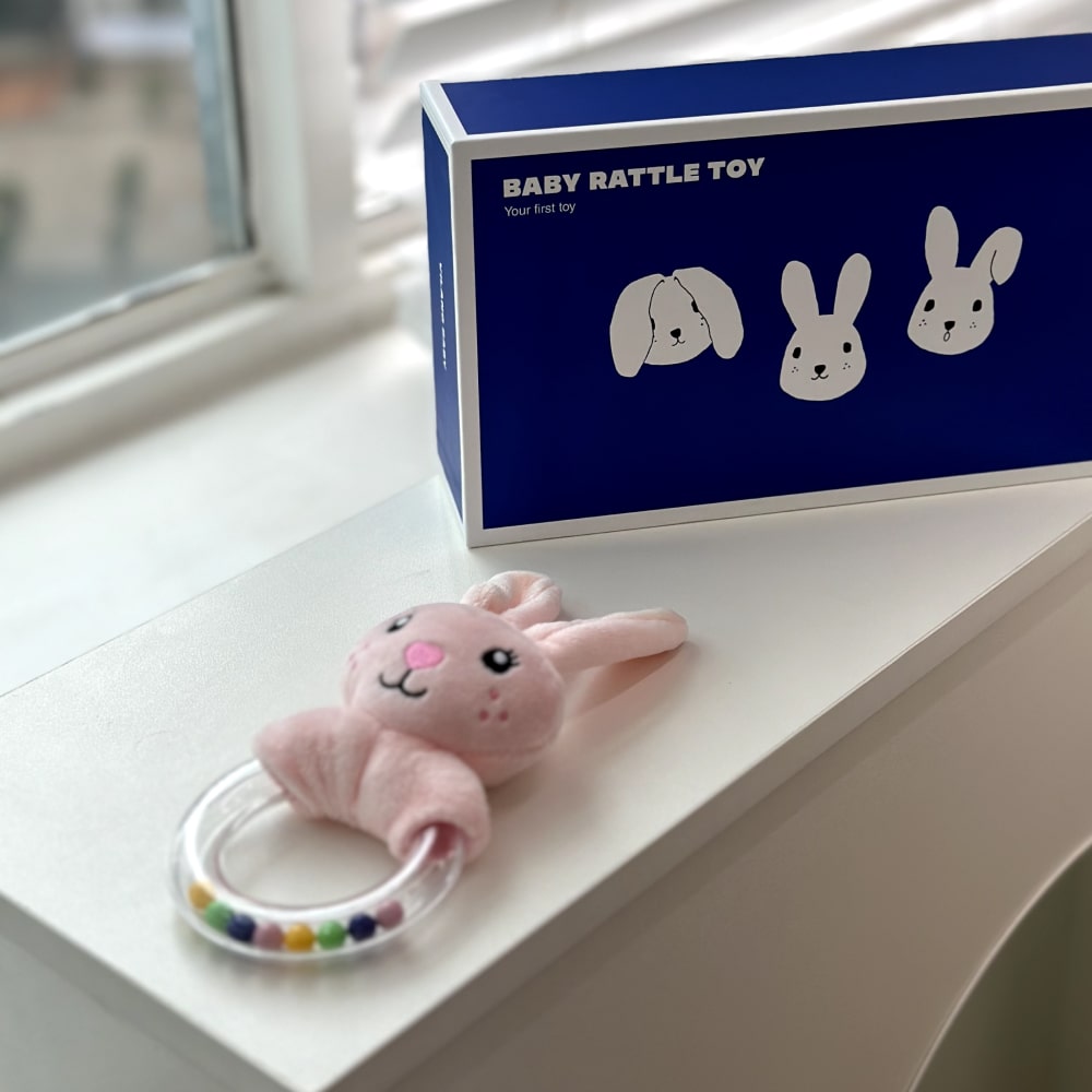 빌랑 토끼 신생아 딸랑이 치발기 장난감 세트 아기 유아 백일 선물 6종 세트