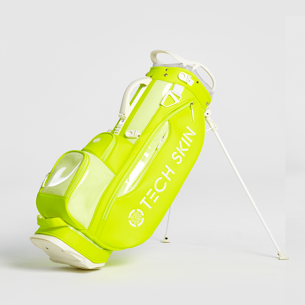 테크스킨 투어 플렉스 스탠드 캐디백 네온그린