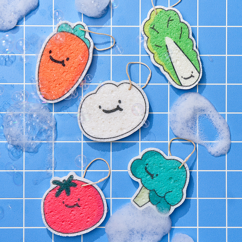 잼먹 천연수세미 셀룰로오스 5개입 1SET 제로웨이스트