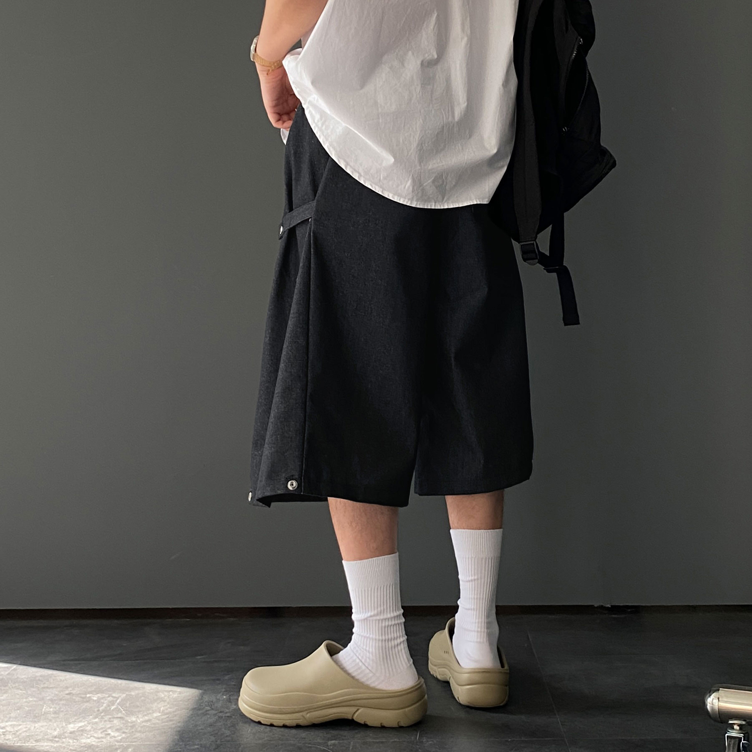 남자버뮤다팬츠 벌룬팬츠 남자와이드반바지 - 상세 이미지 3