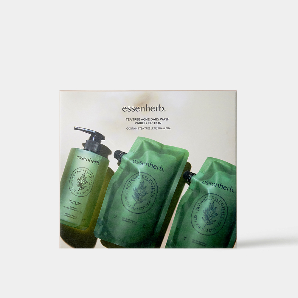 에센허브 티트리 아크네 데일리 워시 버라이어티 에디션 (본품 500ml+리필300mlx2EA) - 상세 이미지 2