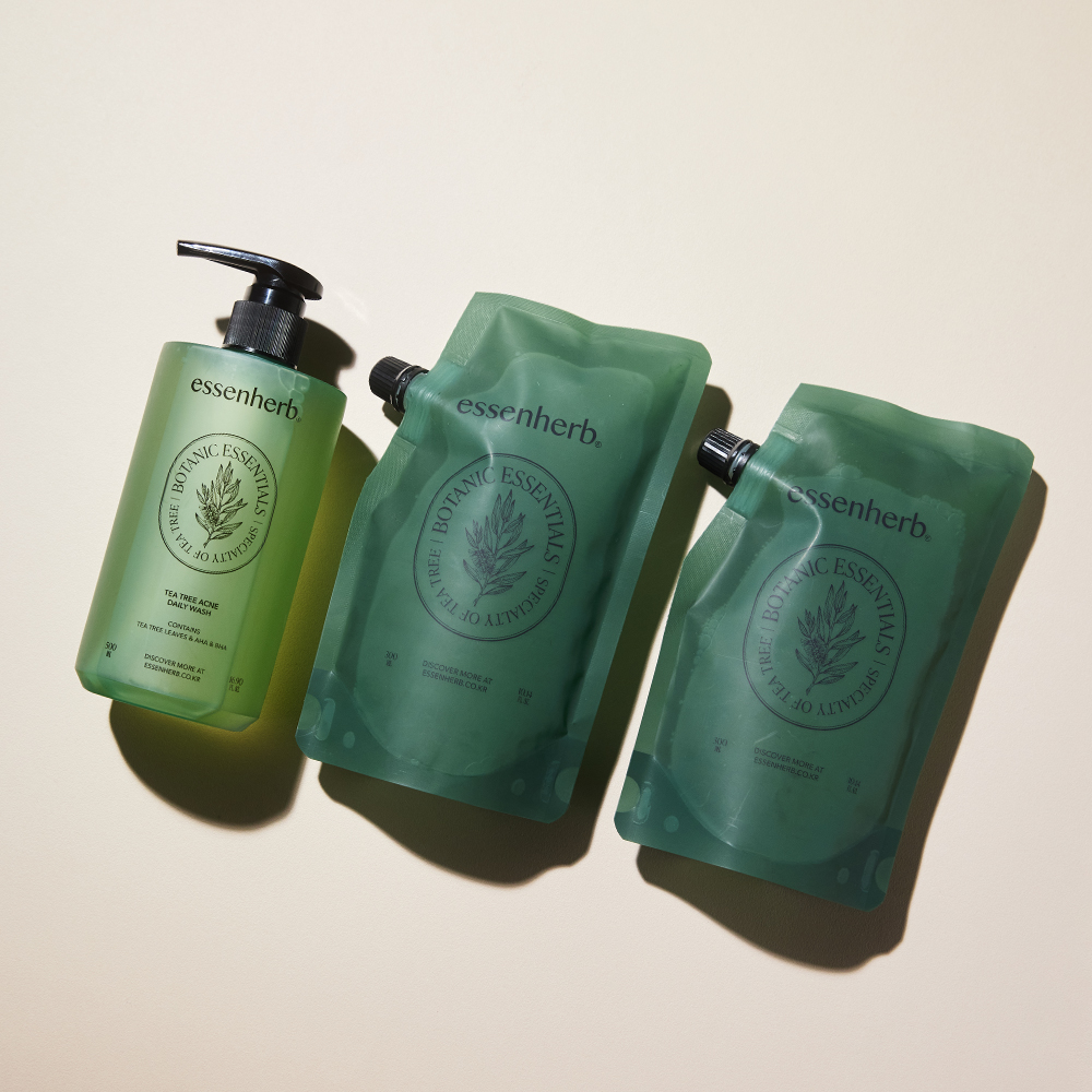 에센허브 티트리 아크네 데일리 워시 버라이어티 에디션 (본품 500ml+리필300mlx2EA) - 상세 이미지 4
