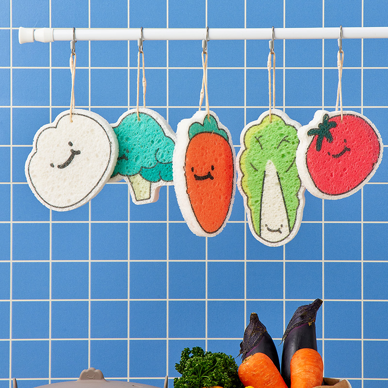 잼먹 천연수세미 셀룰로오스 5개입 1SET 제로웨이스트