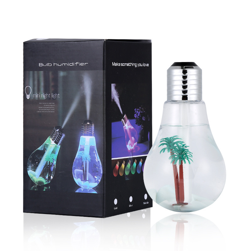 감성 전구 모양 무드등 미니 USB 가습기 감성 LED 데스크테리어 오브제 - 상세 이미지 5