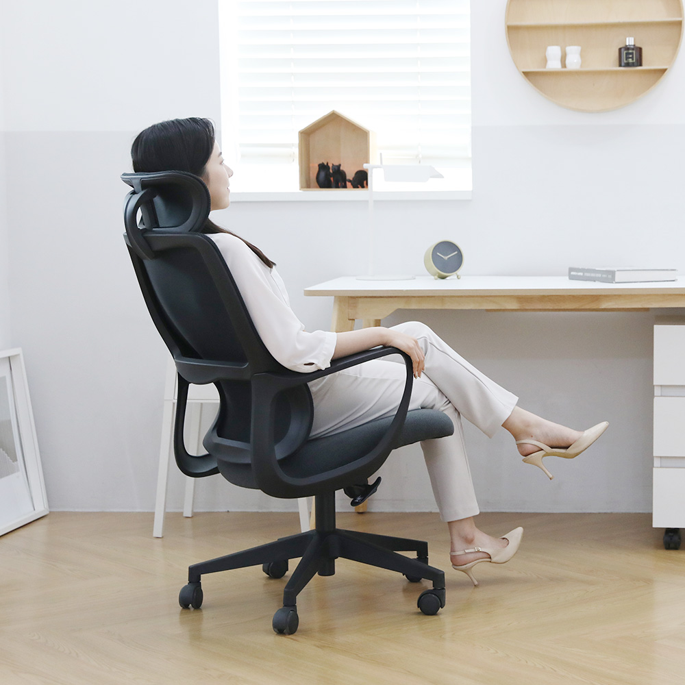 린백 허리에 좋은 편한 사무실 컴퓨터 책상 의자 메쉬 LB852H