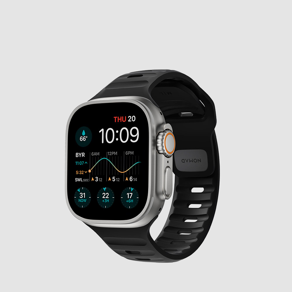 노마드 애플워치 스포츠 스트랩 - 블랙 / 44 45 46 운동 울트라 밴드