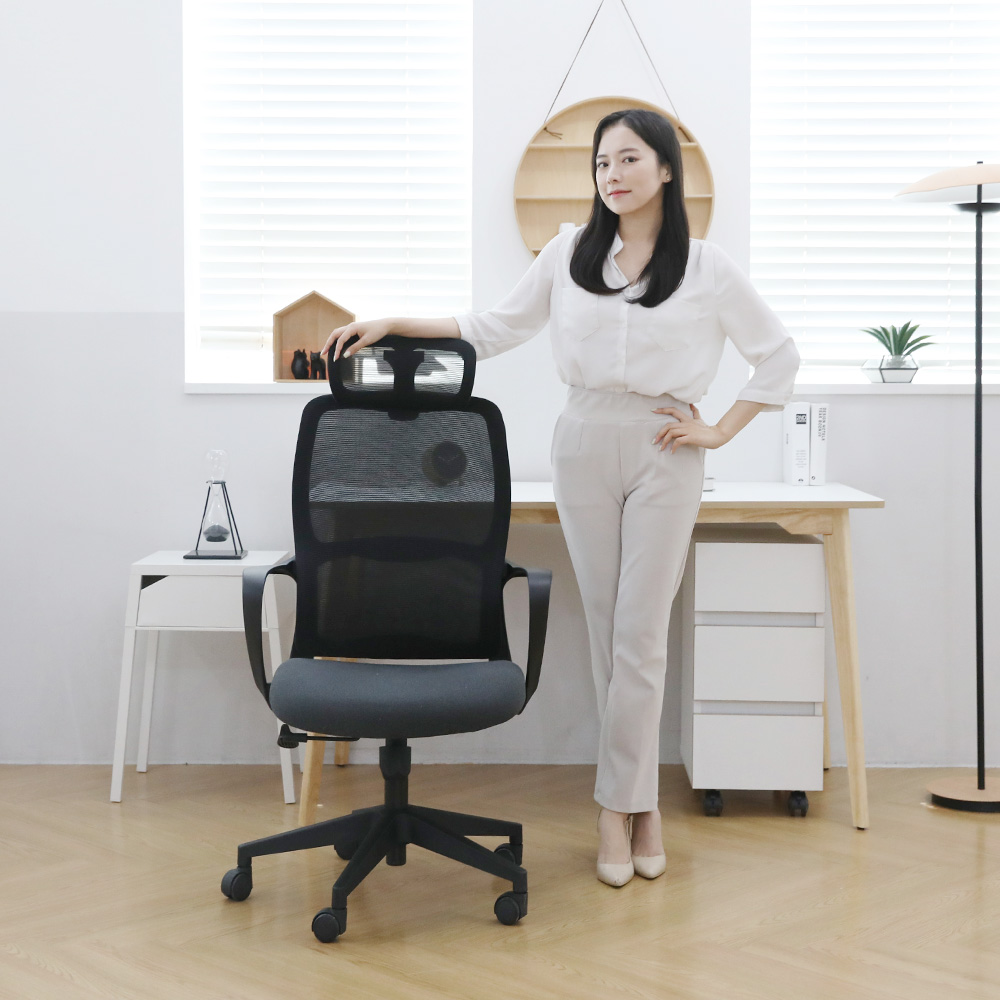 린백 허리에 좋은 편한 사무실 컴퓨터 책상 의자 메쉬 LB852H