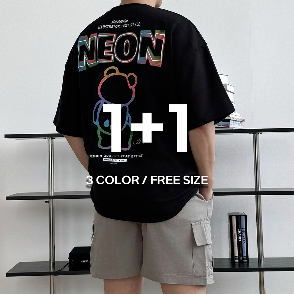 1+1 쿨티셔츠 남자박스티 - 상품 이미지