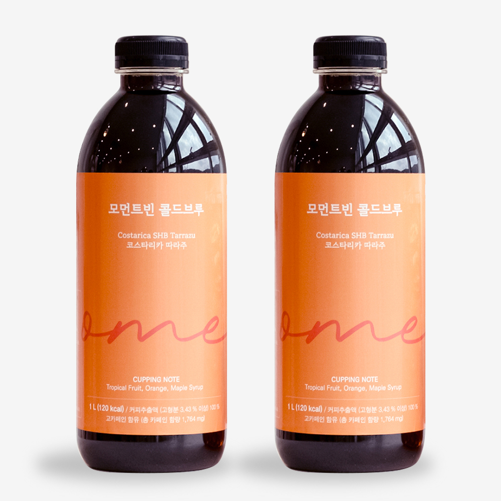 모먼트빈 콜드브루 더치커피 원액 1L X 2병 액상 커피 답례품 코스타리카