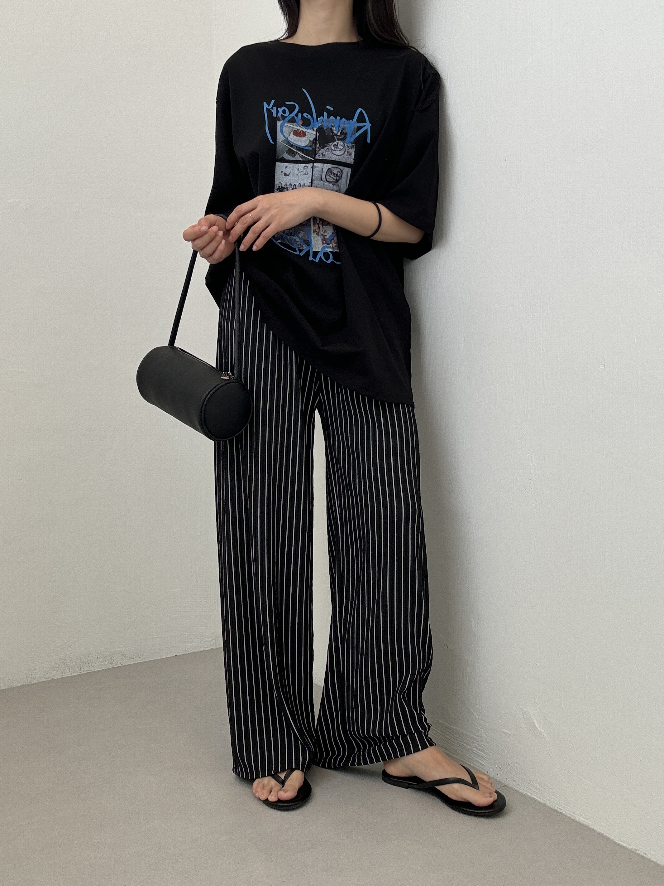 1+1 스트라이프 일자 밴딩 팬츠 4color 상세 이미지 15