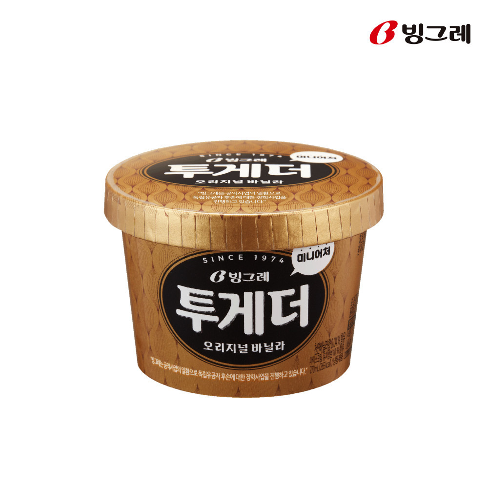 빙그레 투게더 미니어처 바닐라 270ml 8개 아이스크림 이미지 3