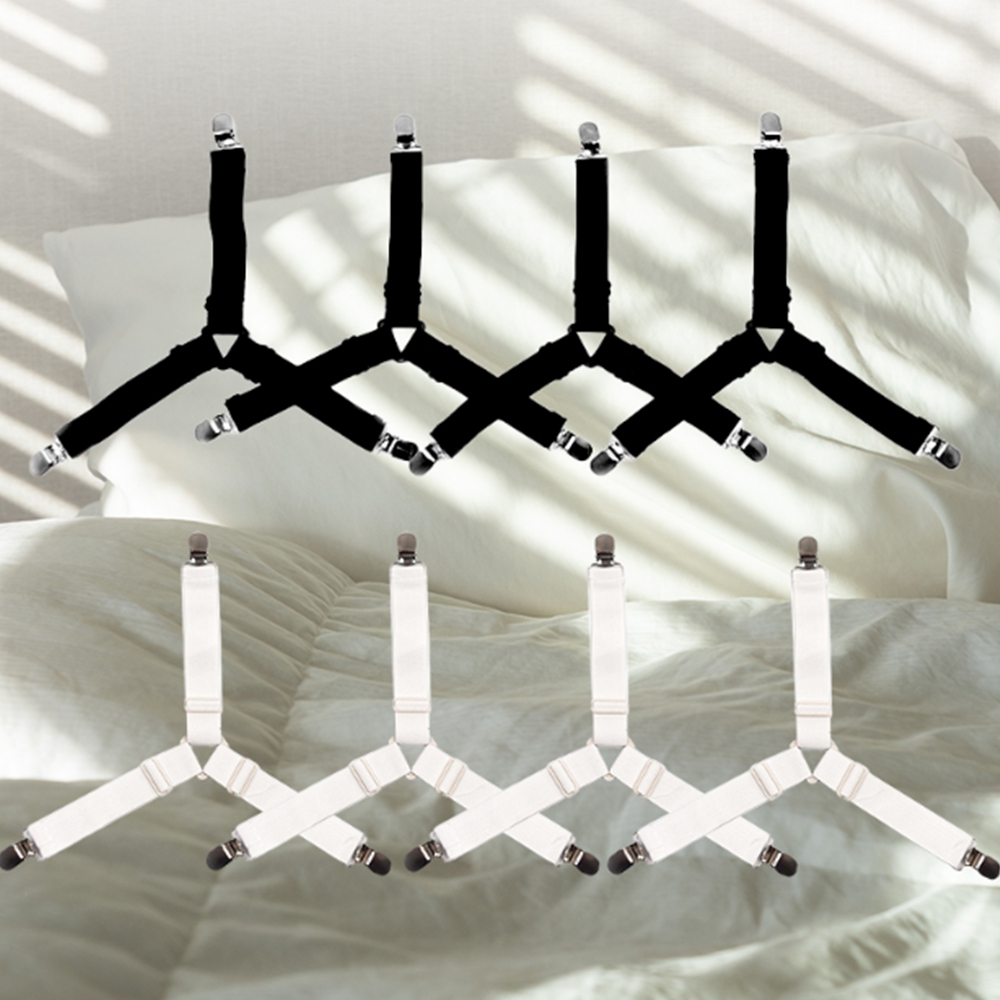 침대커버고정 이불 시트 패드 고정밴드 매트리스 집게 4p