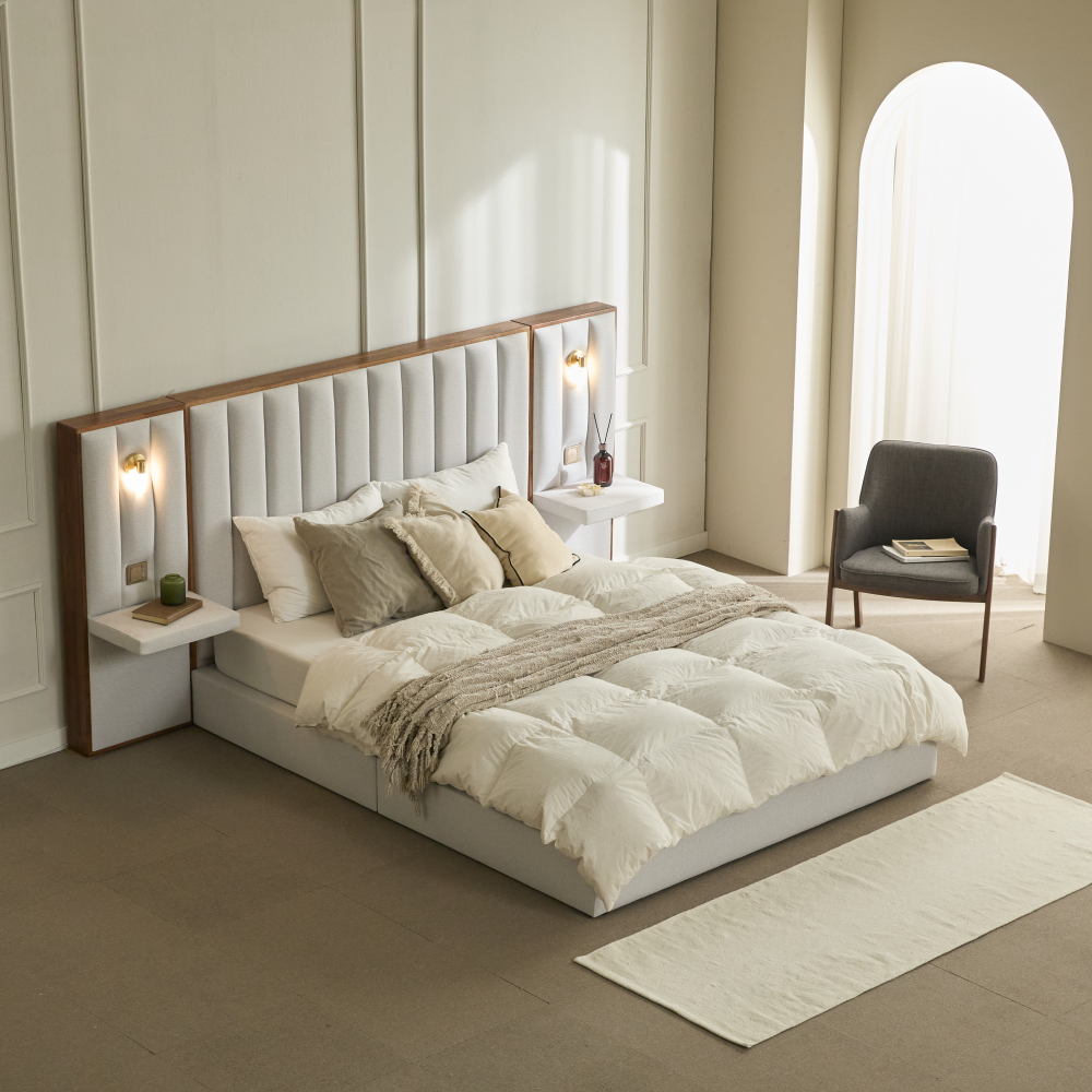 에덴느 밀레 호텔식 침대프레임 호텔 패브릭 신혼부부 호텔형 슈퍼싱글 1100