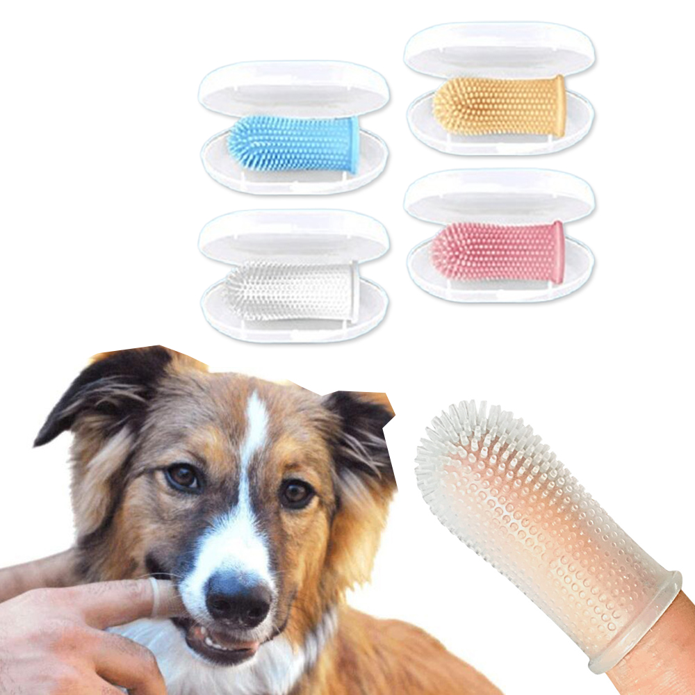 실리콘 손가락 강아지 고양이 부드러운 소프트 칫솔 360도 전방향 돌기 양치 이빨 닦기 입냄새 치석 제거